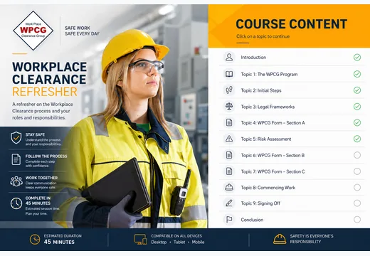 Course dashboard